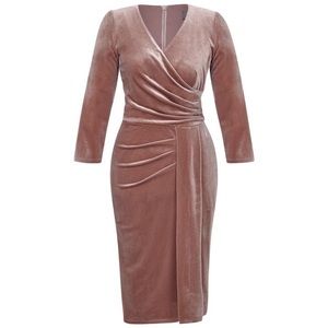 NWOT Bombshell by Katya Wildman Blush Velvet Dress